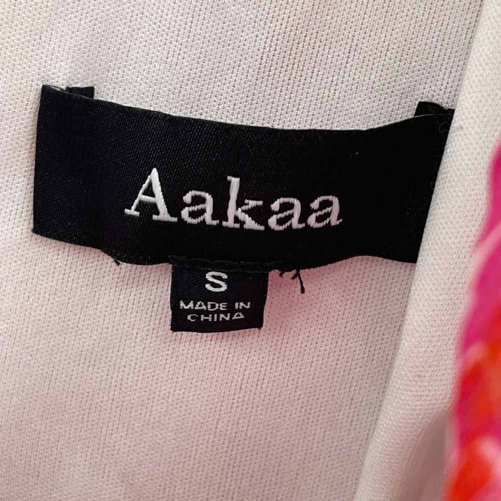 Aakaa floral plunge ruffle dress Sz S - Picture 4 of 10